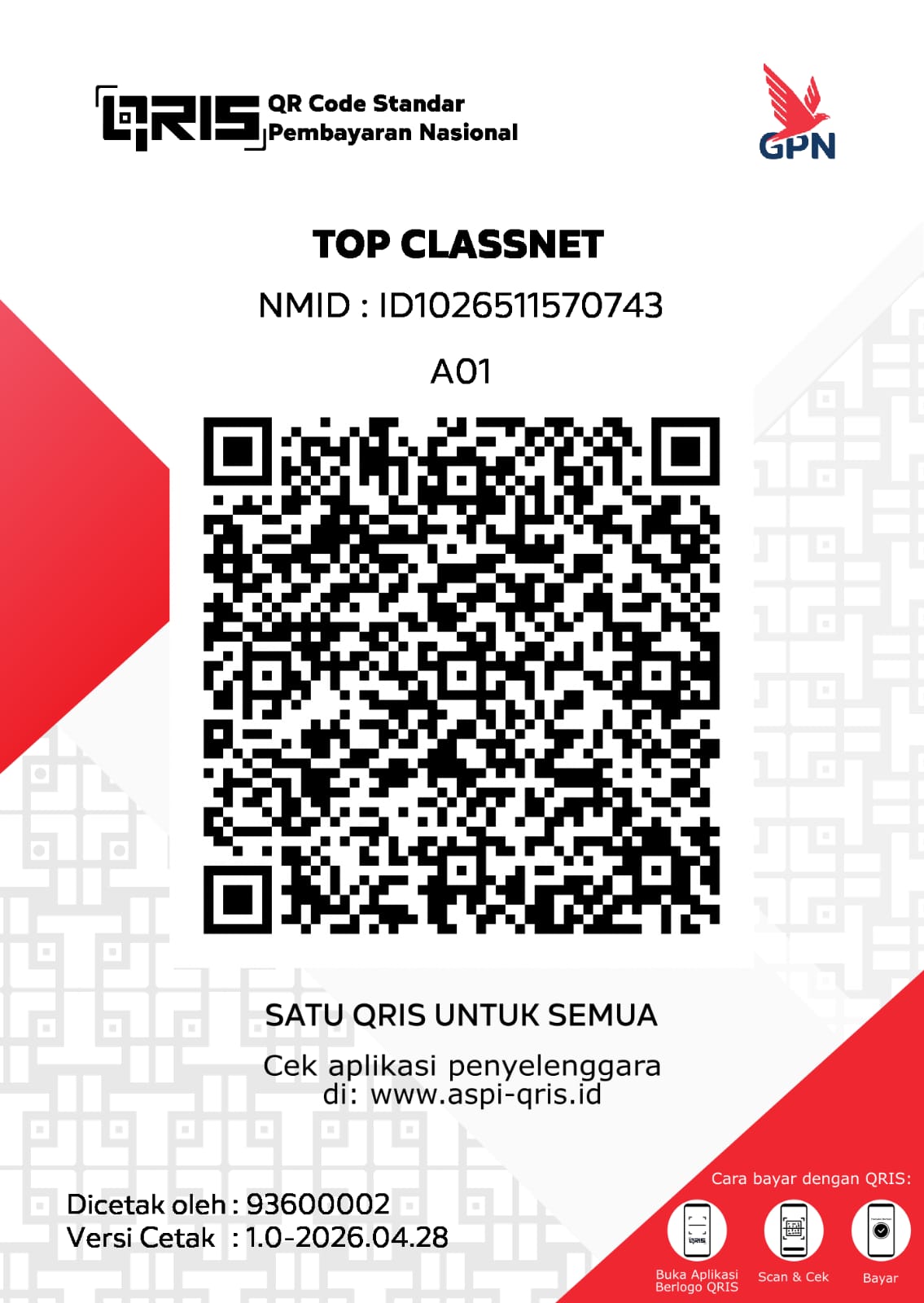QRIS TOP CLASSNET